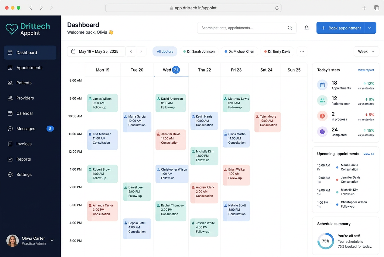 Smart Appointment Management Platform product screenshot